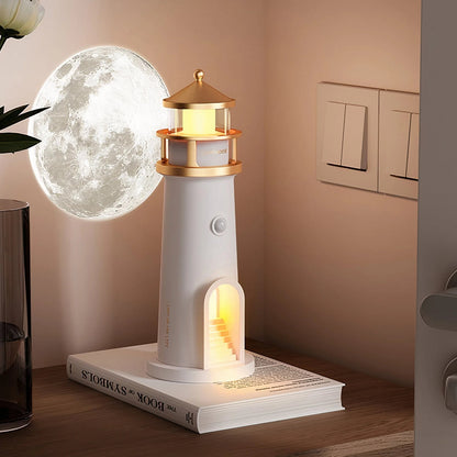 Lighthouse Moon Projection Lamp & Night Light