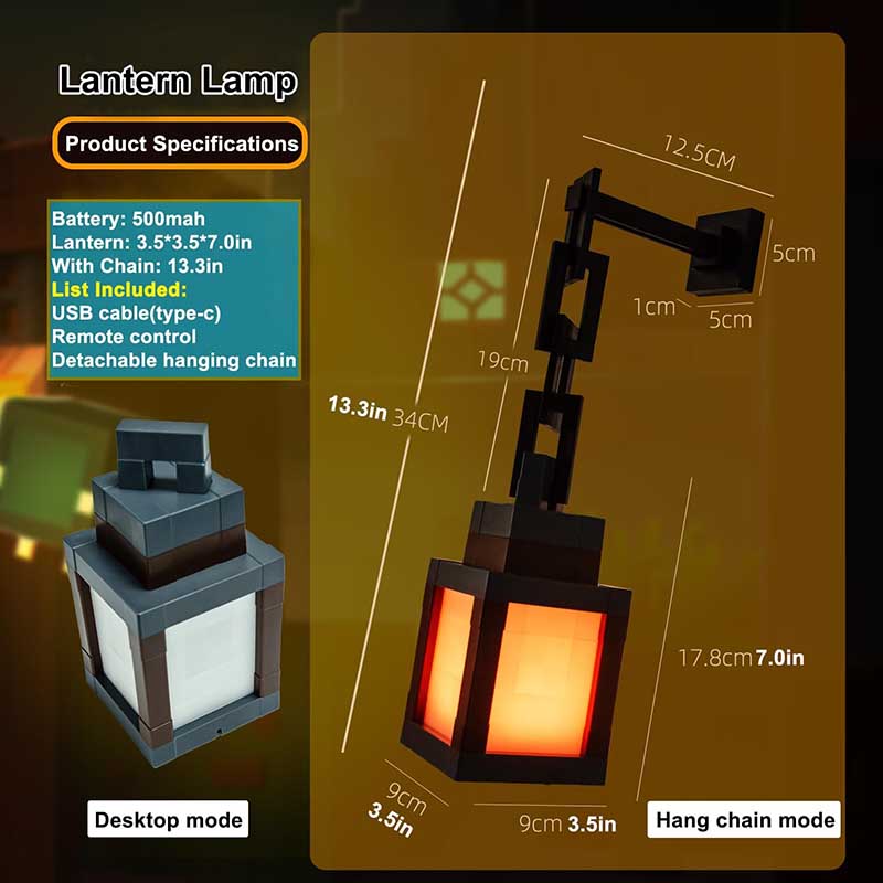 Minecraft Torch LED Wall Light with Remote Control
