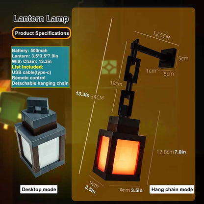 Minecraft Torch LED Wall Light with Remote Control