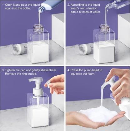 1 Pcs Clear Foaming Hand Pump Soap Dispenser 450ml