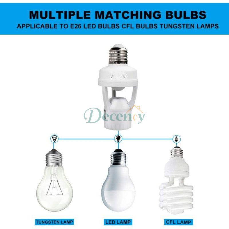 Motion Sensor LED Bulb Holder , Auto On/Off Light Control Sensor