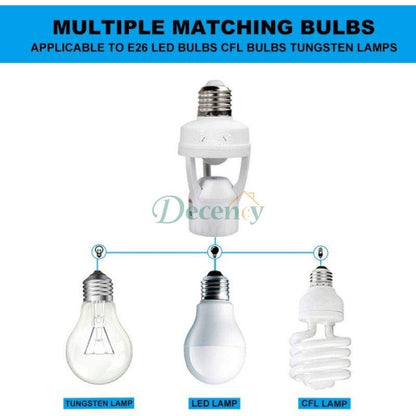 Motion Sensor LED Bulb Holder , Auto On/Off Light Control Sensor