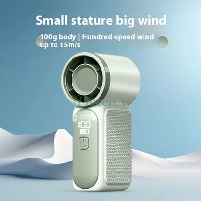 Portable Handheld Mini Fan, 6 Speed And led Display