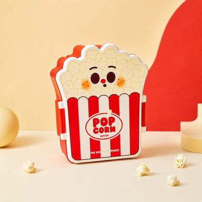 Cute Popcorn Design Lunch Box for Kids - Compartment Tiffin Box