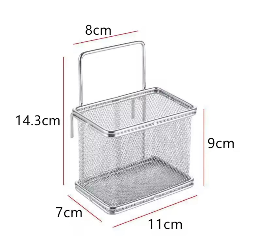 Stainless Steel Deep Fryer Basket with Handle for Kitchen
