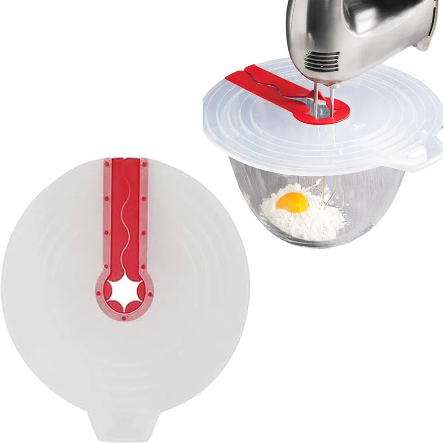 Anti-Splatter Mixing Bowl Guard – Silicone Egg Beater Shield