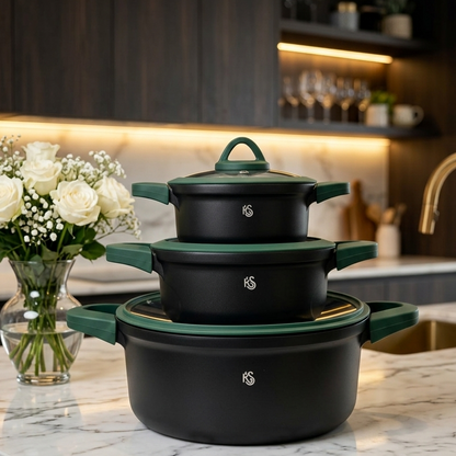 Kitchen Star Non-Stick Cooking Pots Set | Induction Bottom