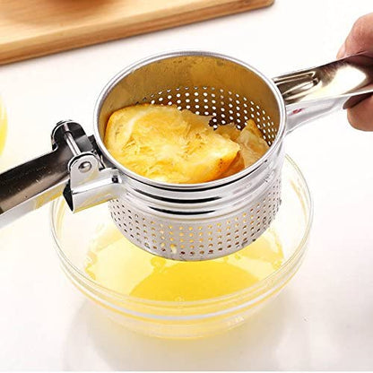 Stainless Steel Manual Potato Masher & Fruit Squeezer Machine