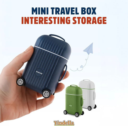 Travel Manicure Set Mini Suitcase Nail Clipper Kit