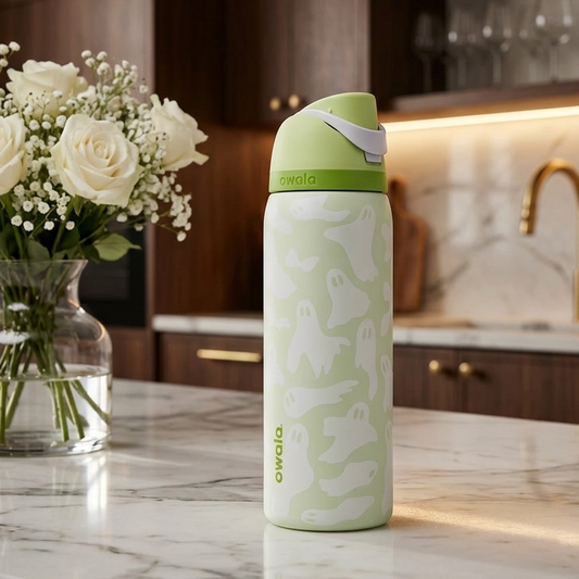 Owala FreeSip Insulated Water Bottle - Ghost Print Edition