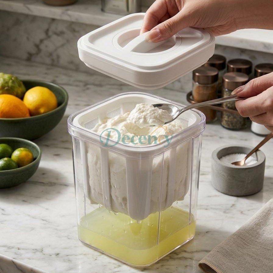 Portable Greek Yogurt Strainer Cup with Fine Mesh Filter