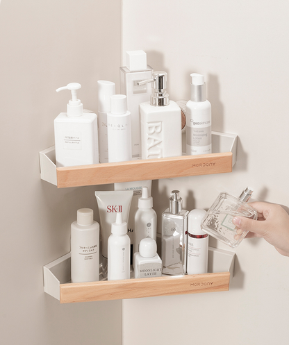 AquaLine Self-Adhesive Wall Mount Corner Rack Shelf