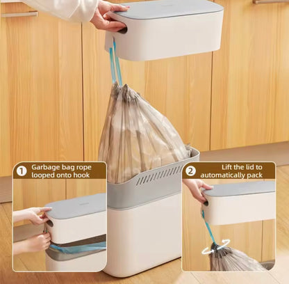 Ecoco 8L Push Button Modern Trash Can for Bathroom & Kitchen