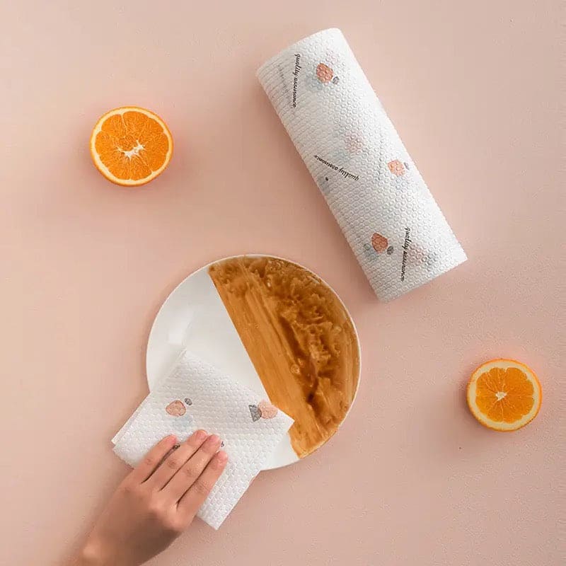 50Pcs Reusable Non-Woven Kitchen Cleaning Cloths (25x25cm)