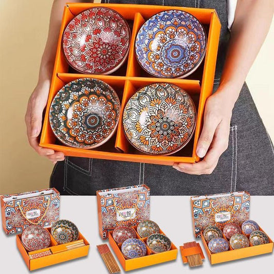 4 Pcs Premium Ceramic Bowl Set