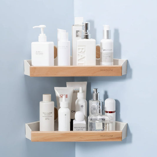 AquaLine Self-Adhesive Wall Mount Corner Rack Shelf