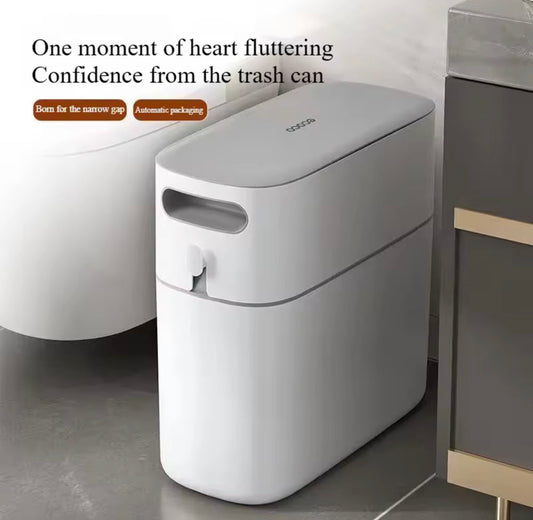 Ecoco 8L Push Button Modern Trash Can for Bathroom & Kitchen