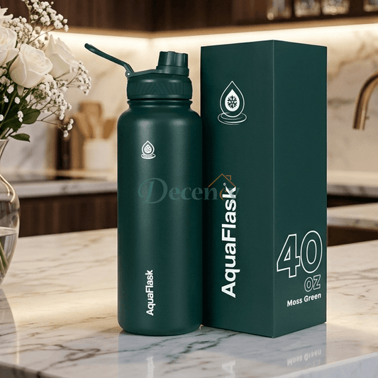 AquaFlask 40oz Insulated Stainless Steel Water Bottle - Moss Green