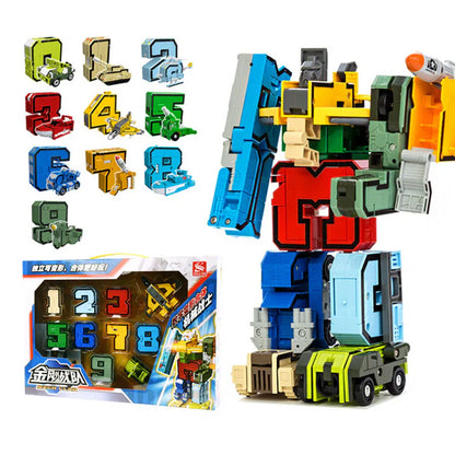 Digital Deformation Robot Toy 0 To 9 Complete Set