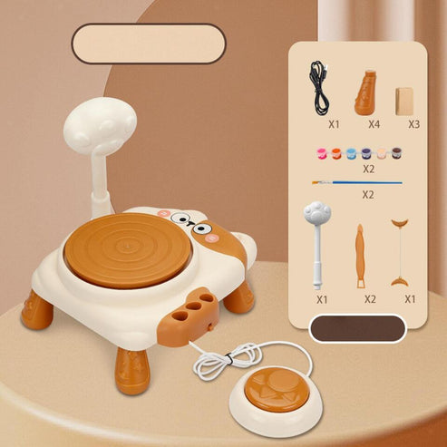 Cat shape ceramic machine toy