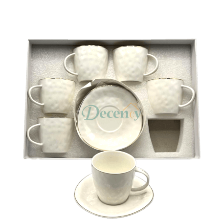Luxury 6 Pcs Ceramic Cup & Saucer Tea Set – ( C-03 )