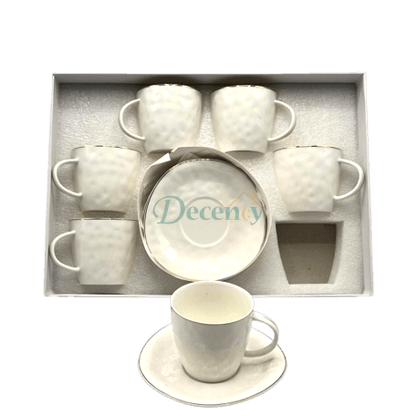 Luxury 6 Pcs Ceramic Cup & Saucer Tea Set – ( C-03 )