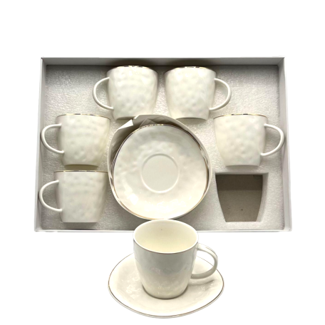 Luxury 6 Pcs Ceramic Cup & Saucer Tea Set – ( C-03 )