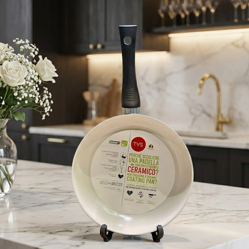 TVS Italy 20cm ceramic non-stick frying pan front view