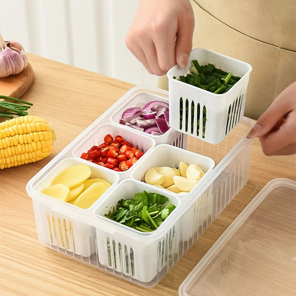 Vegetable & Fruit Storage Box With Lid