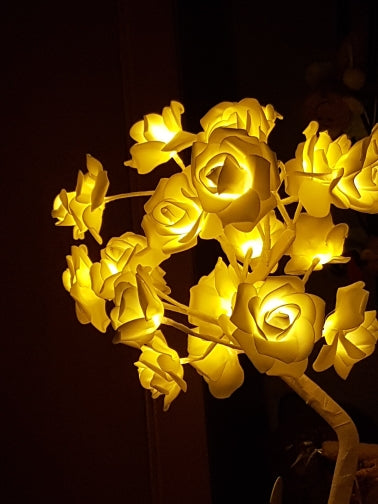 Led Rose Flower Night Light Table Lamp