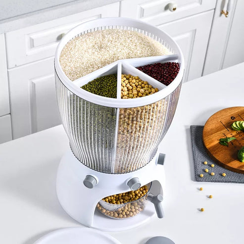 4 Part rotating cereal dispenser