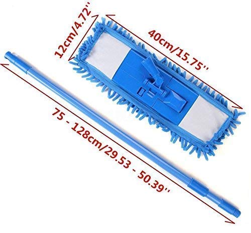 New Flat Microfiber Squeeze Mop With Long Handle Steel Rod