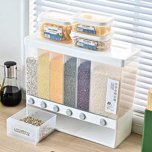 10 Kg Wall Mounted Divided Rice and Cereal Dispenser