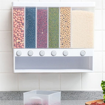 10 Kg Wall Mounted Divided Rice and Cereal Dispenser