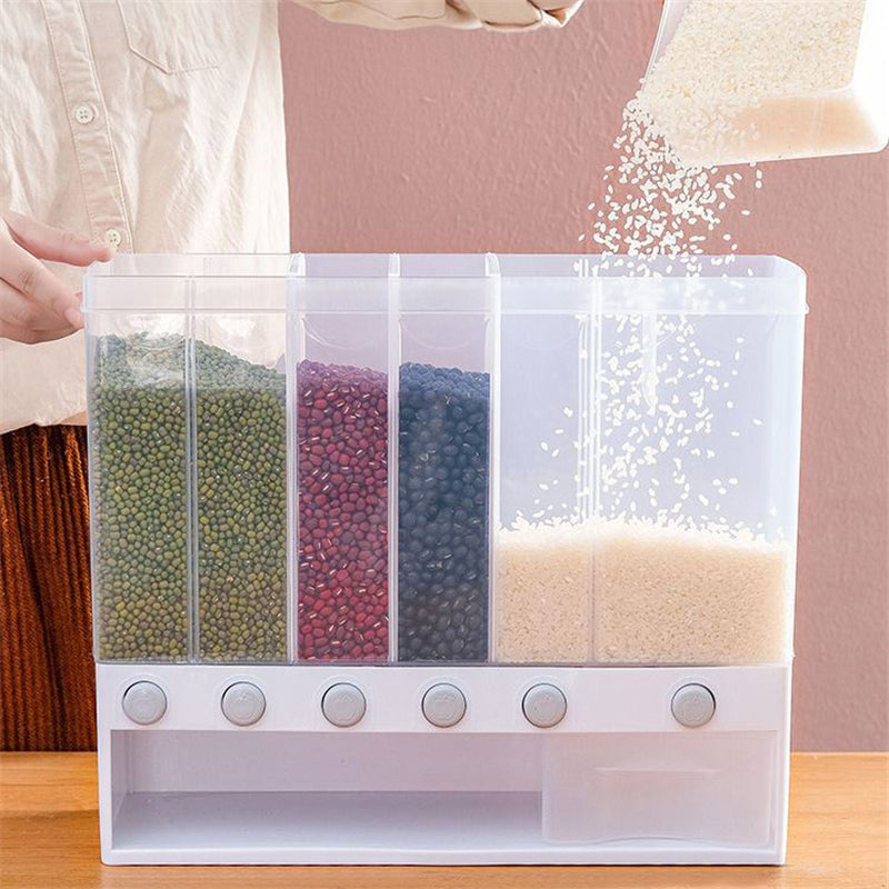 10 Kg Wall Mounted Divided Rice and Cereal Dispenser